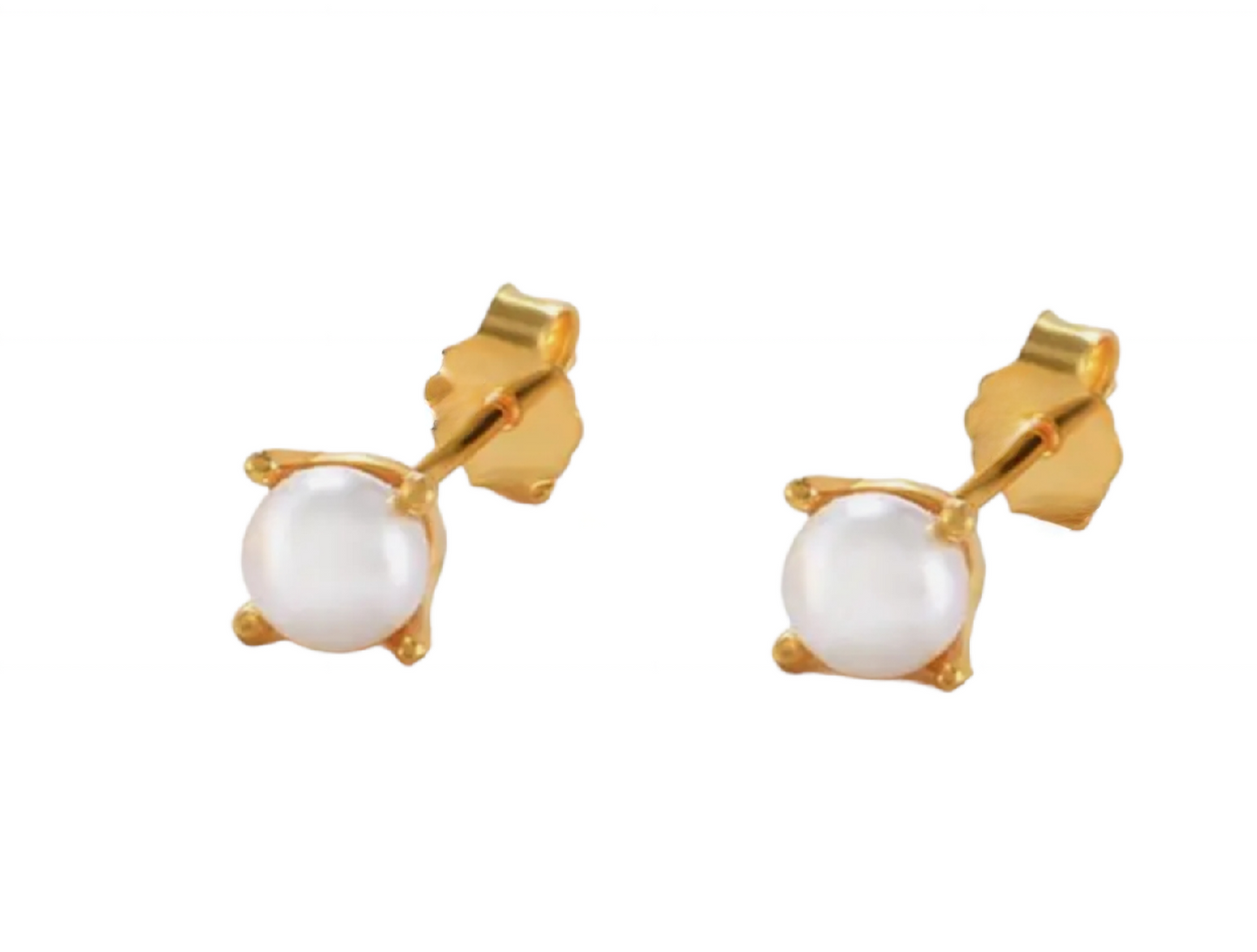 boucles d'oreilles en or blanc et jaune 18 carats et 2 perles naturelles d'Australie 9mm