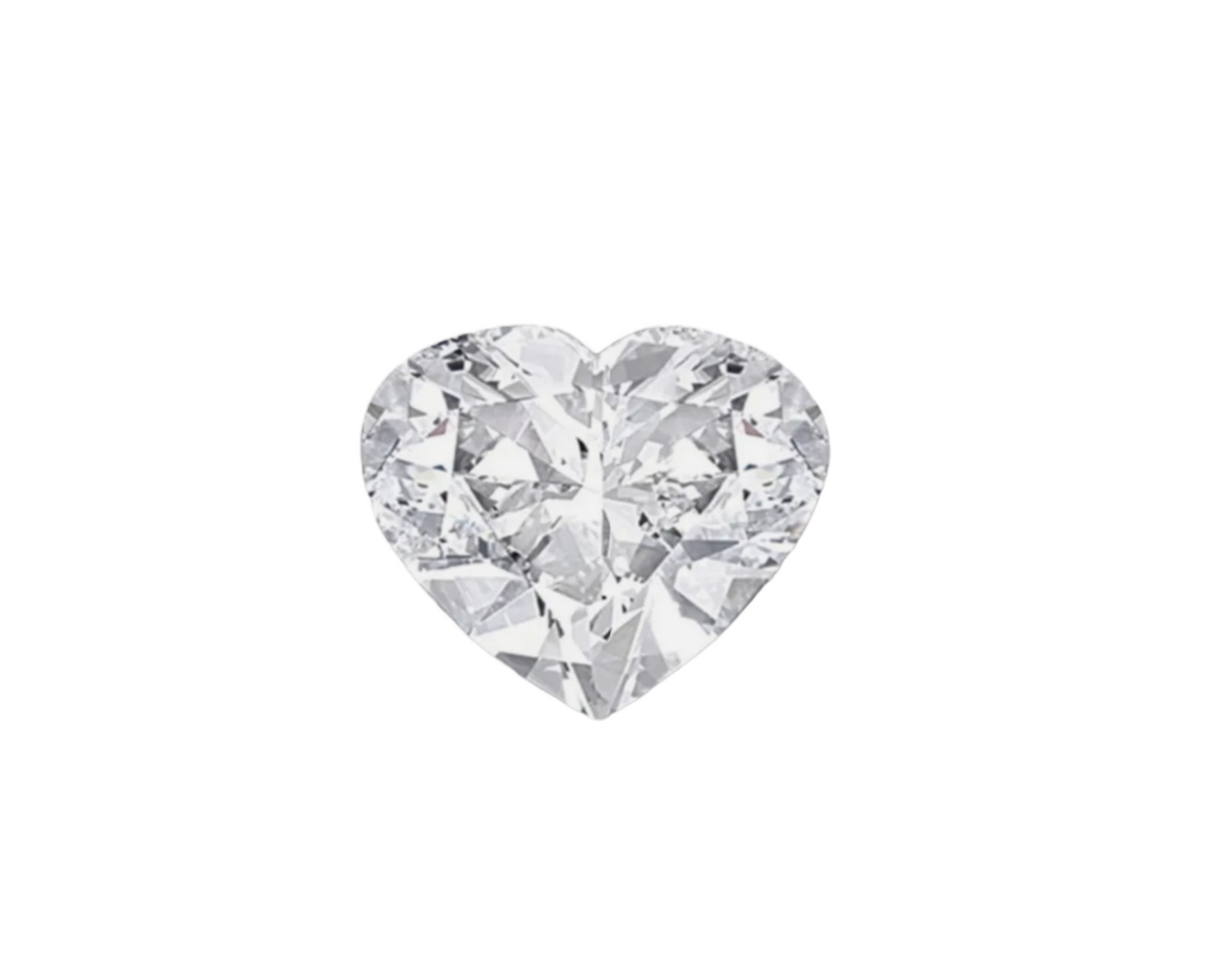 5 pezzi diamante naturale taglio cuore 0,30ct colore D VVS1