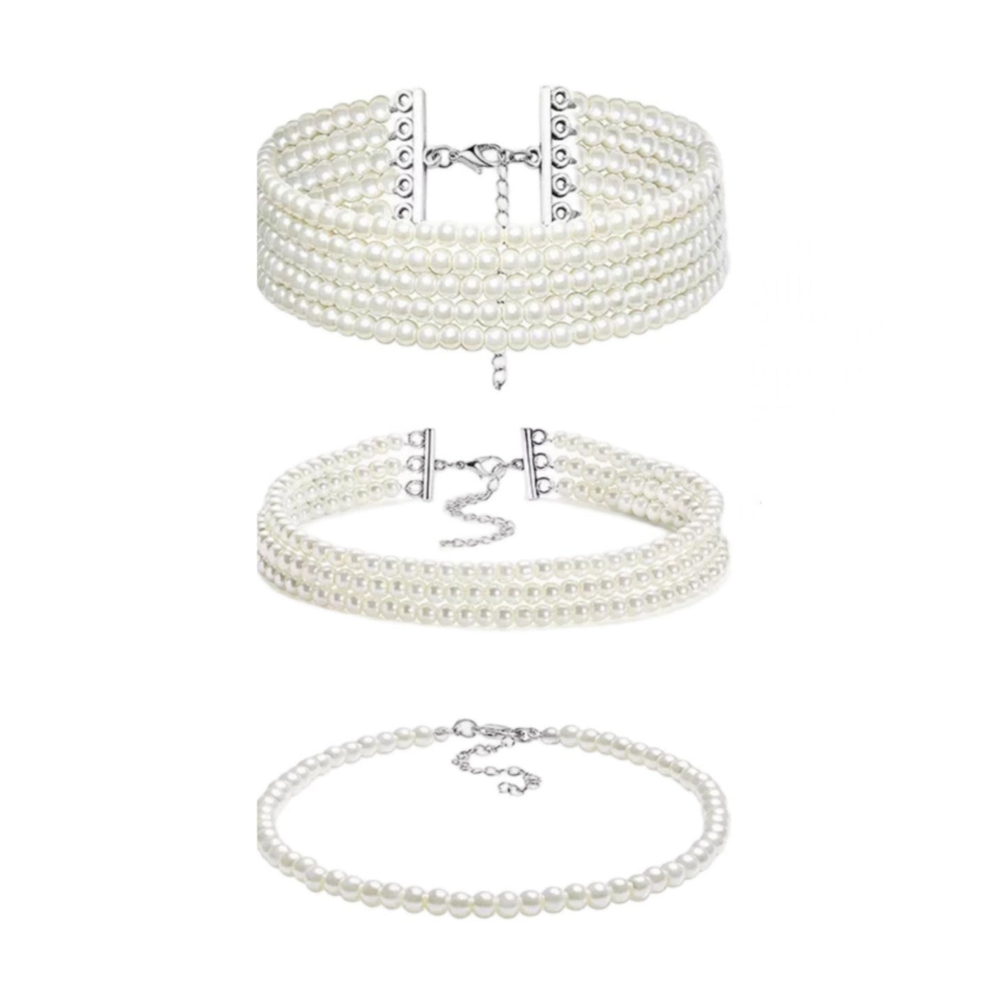 bracelet in 18k white gold and natural pearl in various models