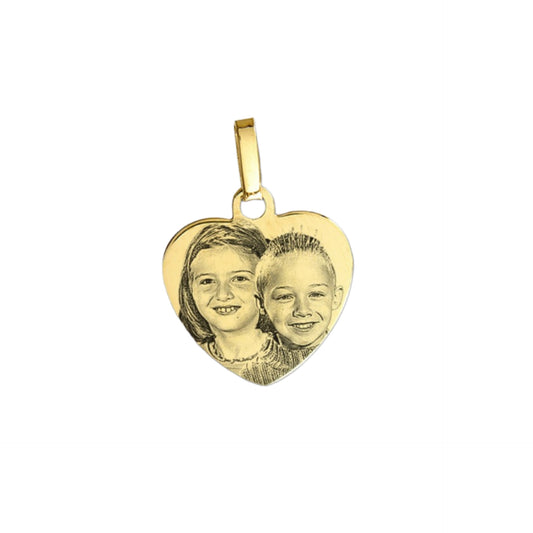 pendente personalizzato oro 18k  cuore 2cm