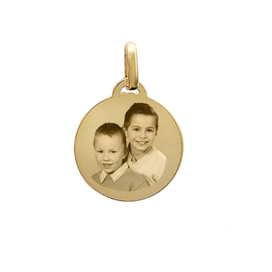 pendente personalizzato oro 18k  rotondo 2cm