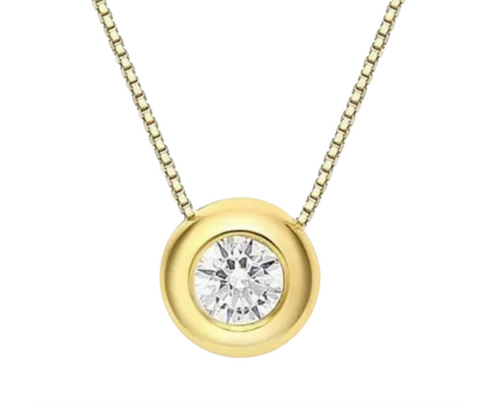 onion light point pendant in 18k yellow gold and natural diamonds 0.60 ct