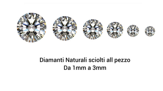 loose natural diamonds per piece from 1mm to 3mm