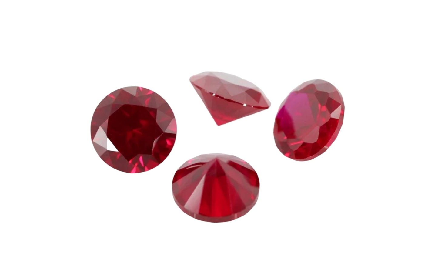 rubis naturel taille brillant 1,90 ct rouge sang transparent