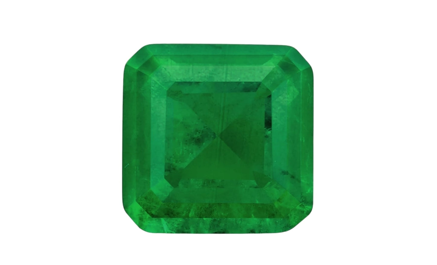 émeraude naturelle taille carrée 3,25ct vert transparent