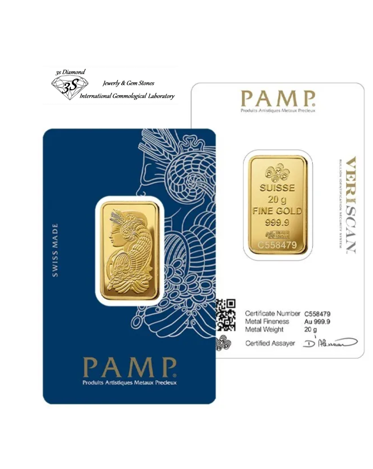 24k pure gold bar 5, 10,20, 31.10, 50 grams (PAMP)