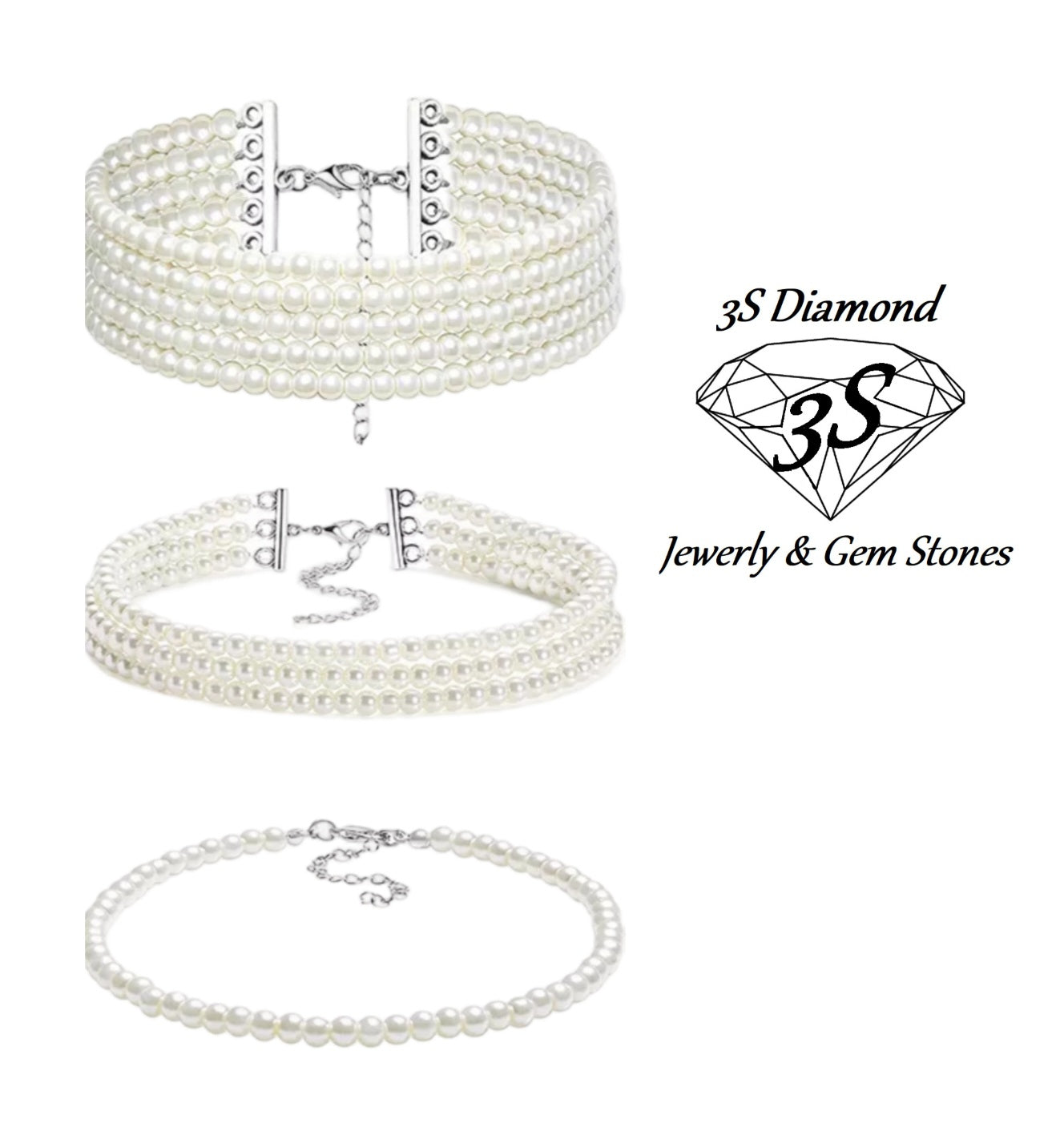 bracelet in 18k white gold and natural pearl in various models