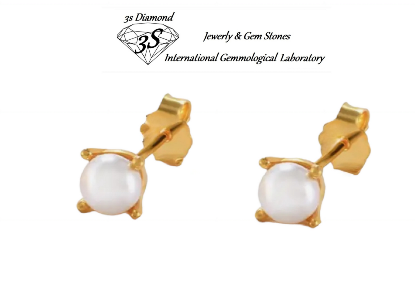 boucles d'oreilles en or blanc et jaune 18 carats et 2 perles naturelles d'Australie 9mm