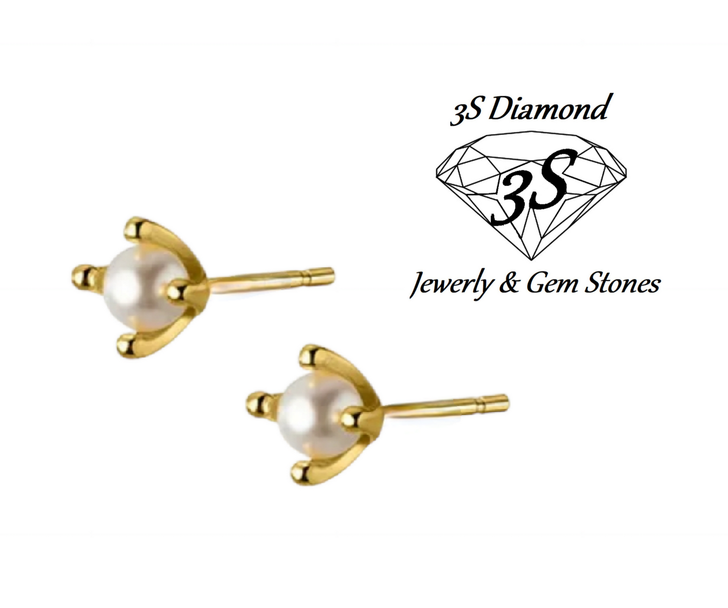 boucles d'oreilles en or blanc et jaune 18 carats et 2 perles naturelles d'Australie 9mm