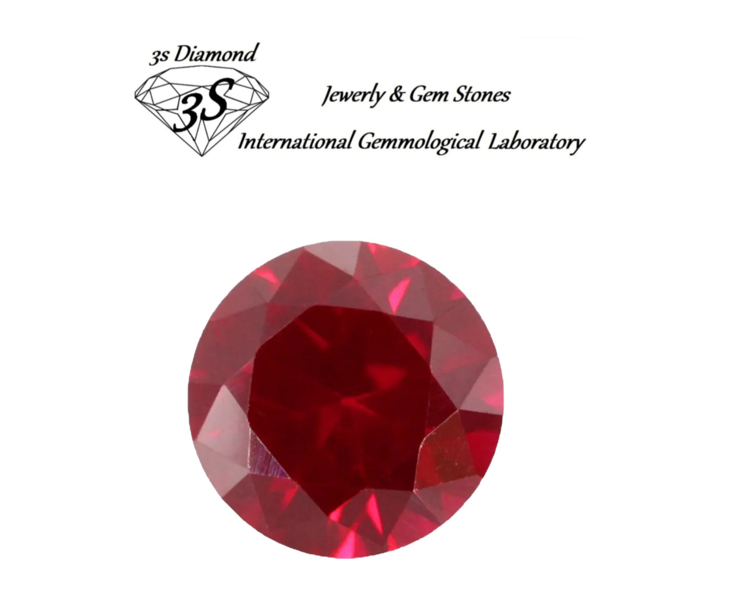 natural brilliant cut ruby ​​1.90 ct transparent blood red