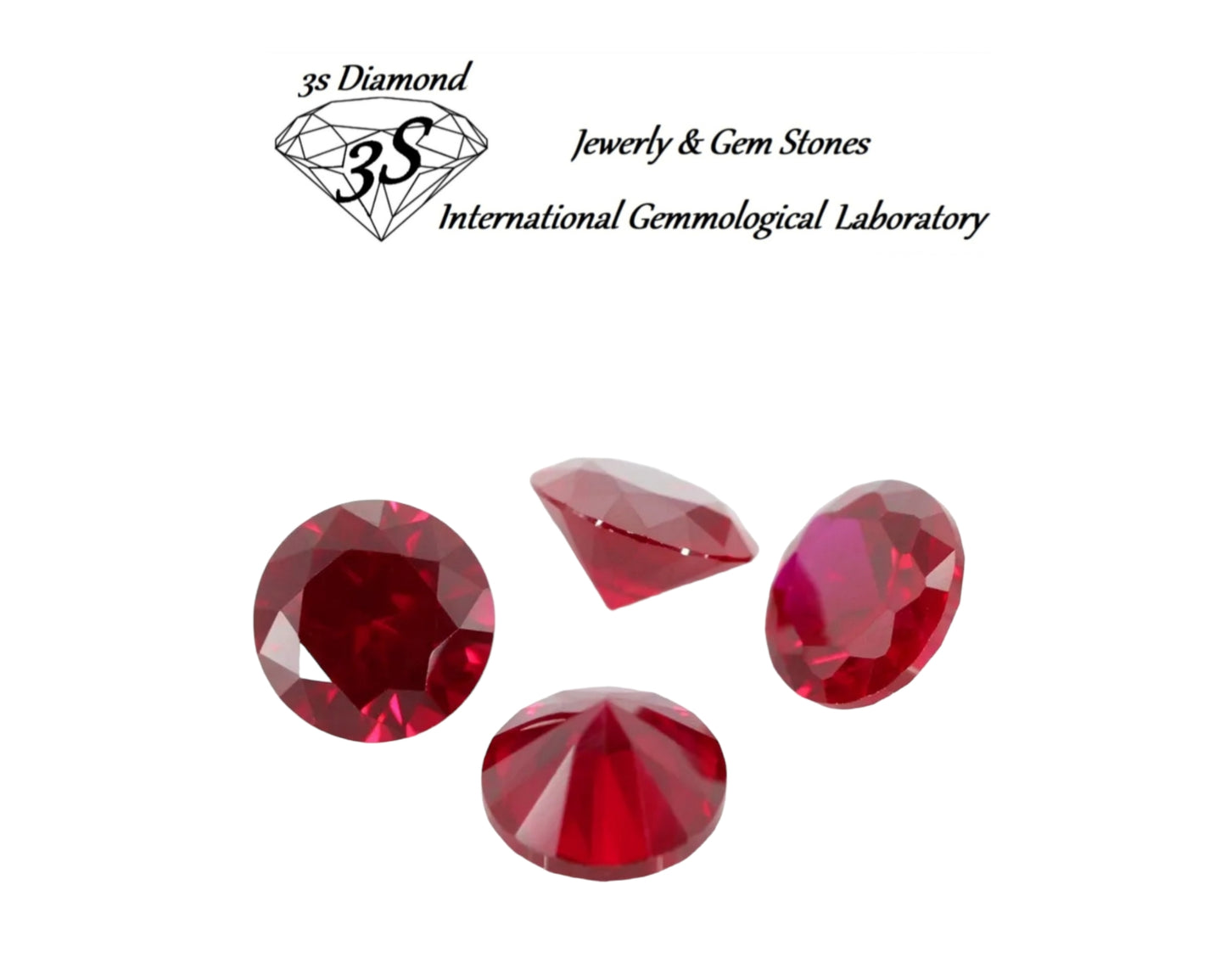 rubis naturel taille brillant 1,90 ct rouge sang transparent