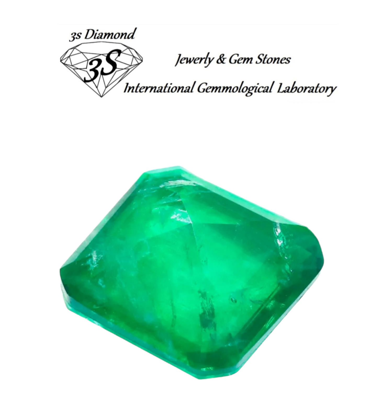 émeraude naturelle taille émeraude 3,50ct Couleur vert transparent