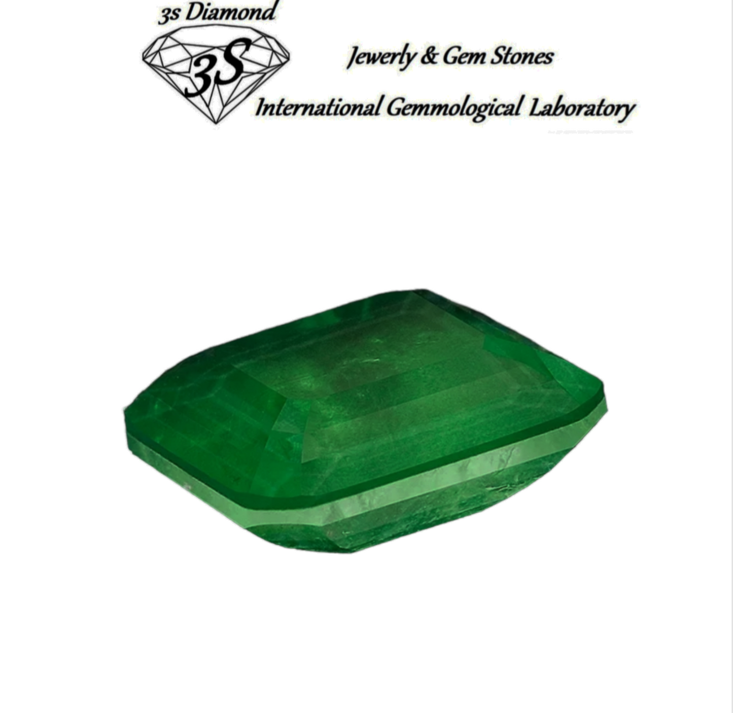 natural emerald square cut 3.25ct transparent green