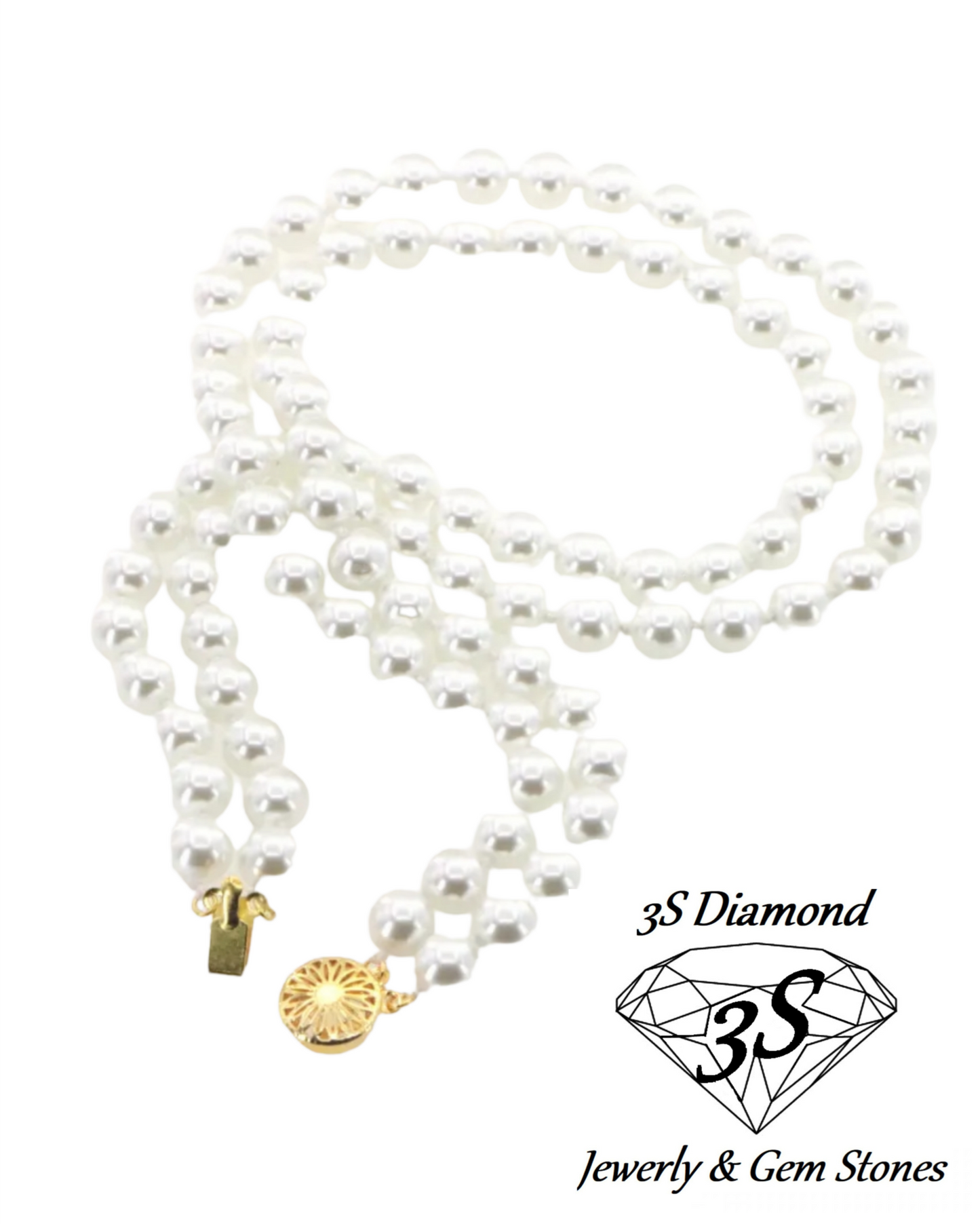 complete set of natural white Australian pearl in 18k 750 gold necklace bracelet and earring