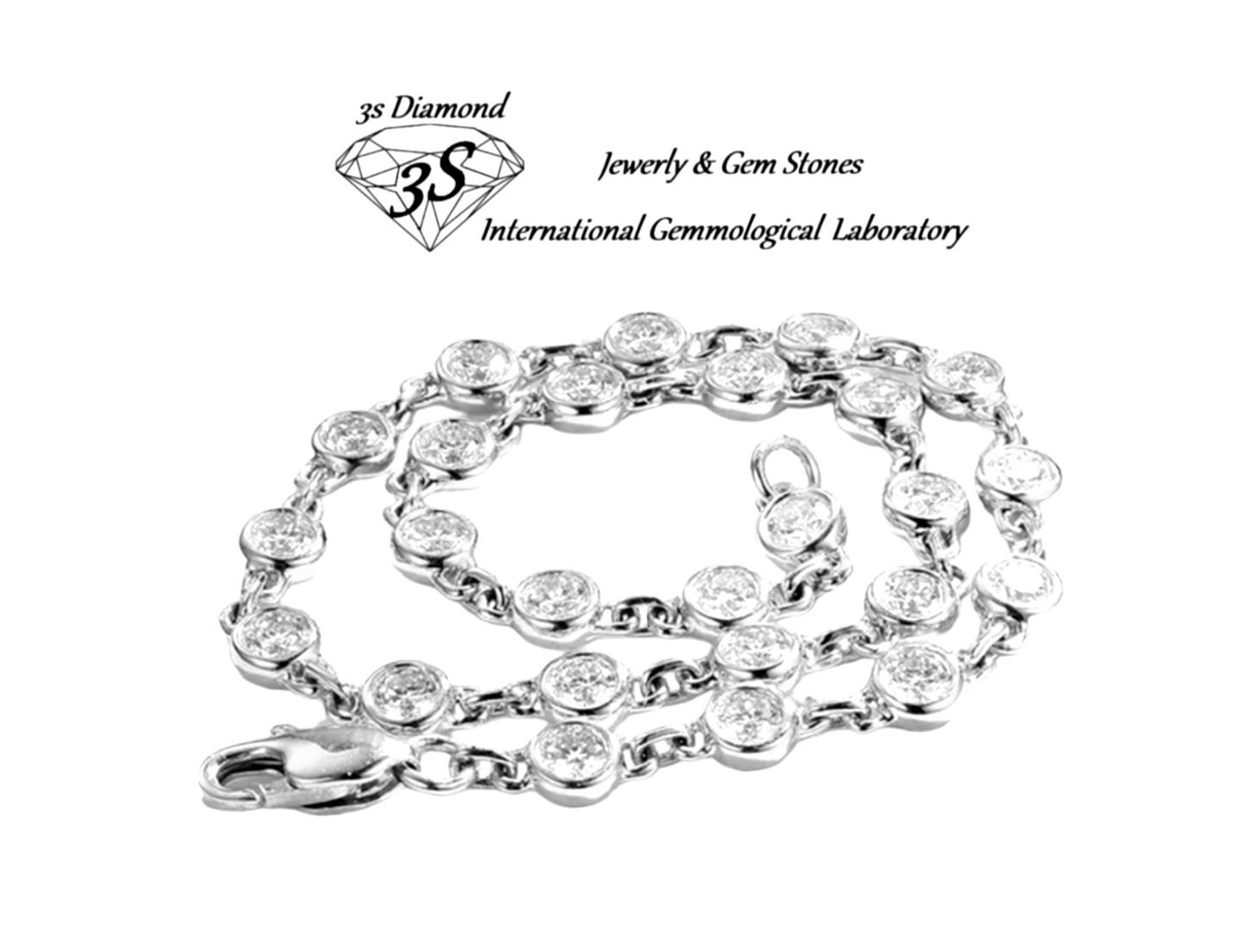 bracelet en or jaune 18 carats et 25 diamants naturels 2,50ct