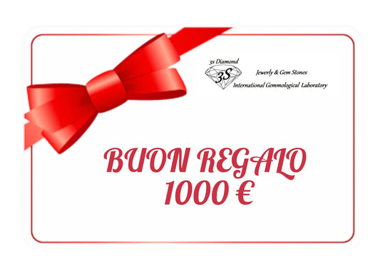 Tessera carta regalo di 1000 euro da regalare e utilizzare in 12 mesi