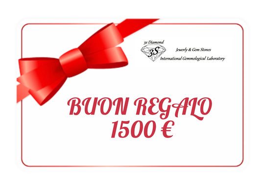 Gift card of 1500 euros to be used in 12 months