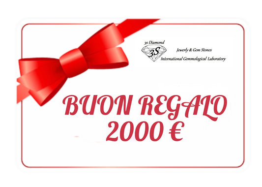 Tessera carta regalo di 2000 euro da utilizzare in 12 mesi