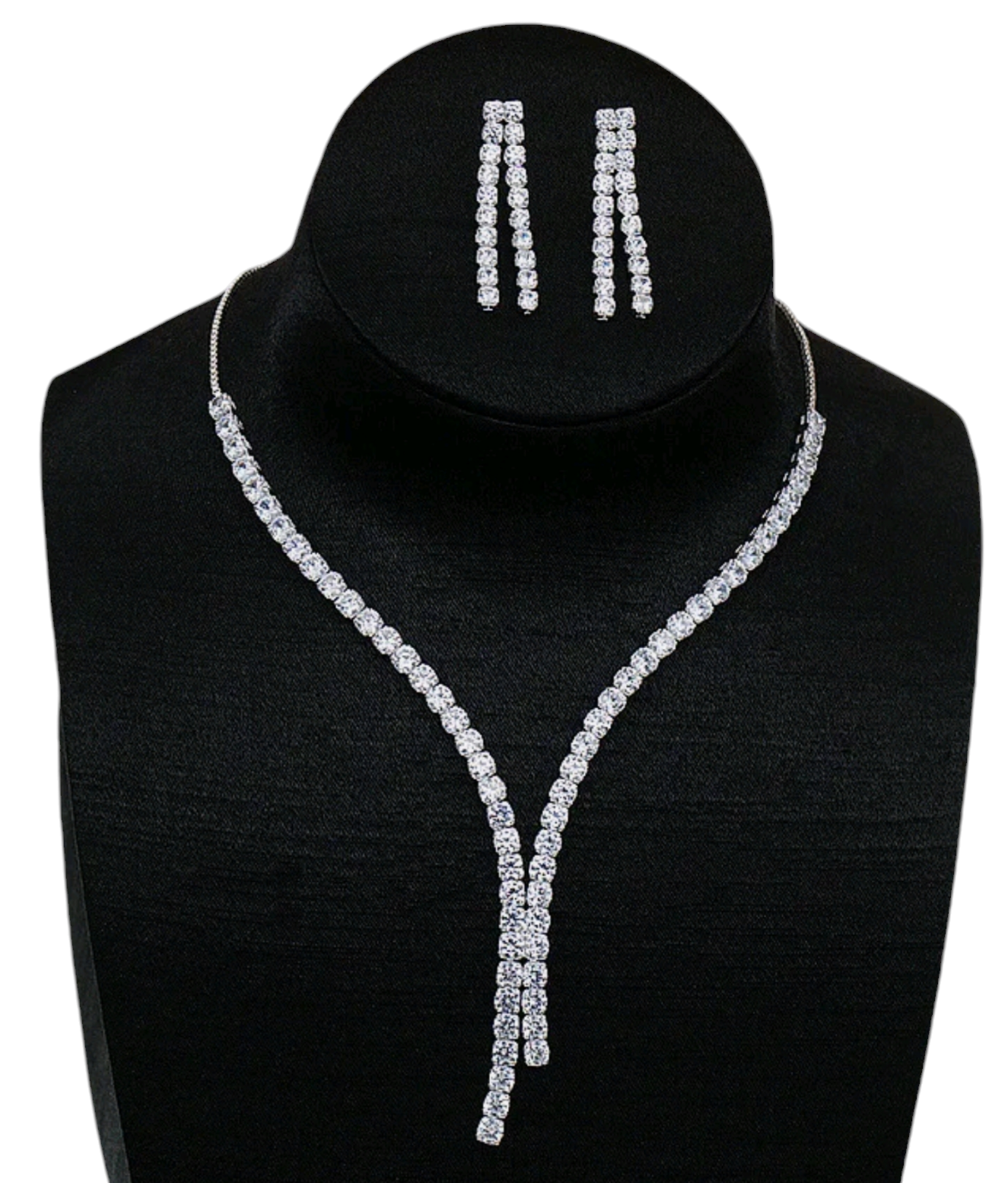 Set collana tennis e orecchini oro e diamanti naturali 14.60 ct